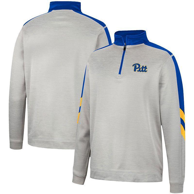 Men's Colosseum Gray/Crimson Oklahoma Sooners Bushwood Fleece Quarter-Zip Jacket, Size: Large, Grey Product Image