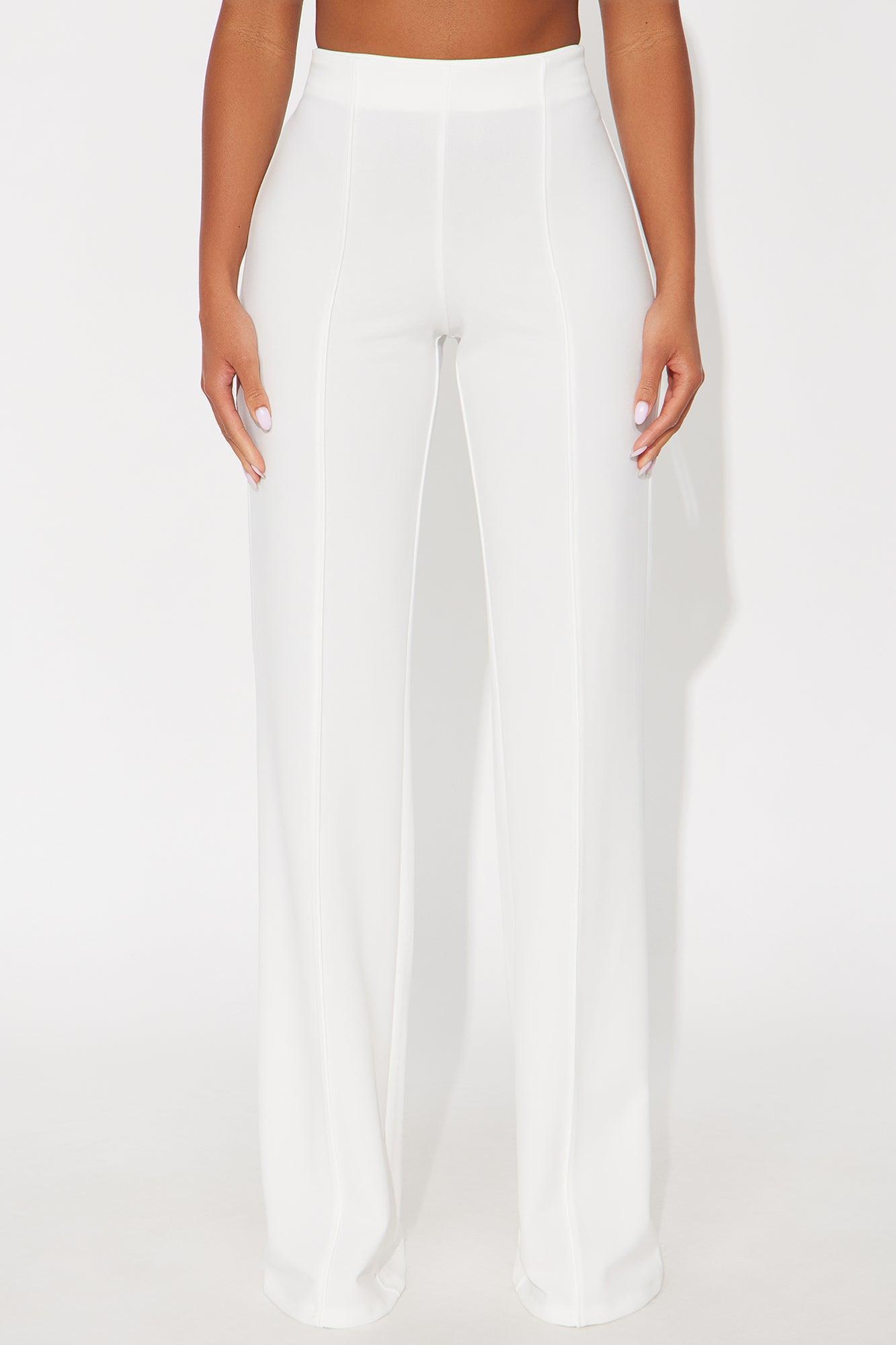 Tall Victoria High Waisted Dress Pants - Ivory Product Image