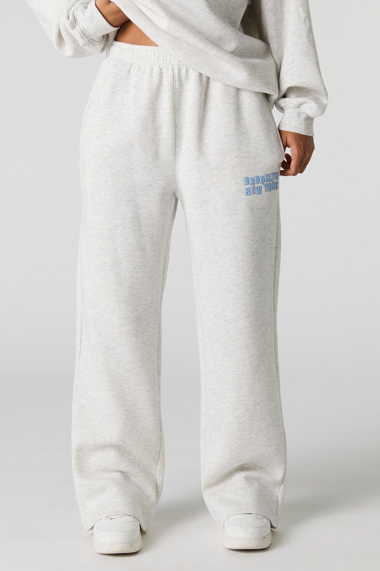 Graphic Fleece Wide Leg Sweatpant Female Product Image