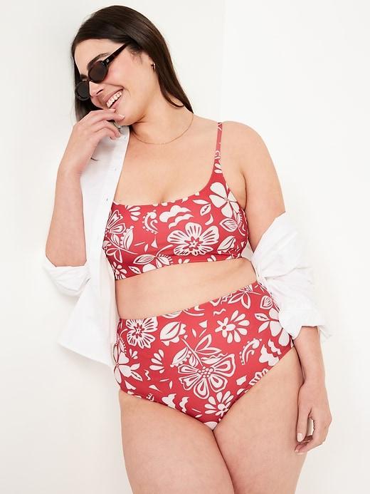 High-Waisted French-Cut Bikini Swim Bottoms Product Image