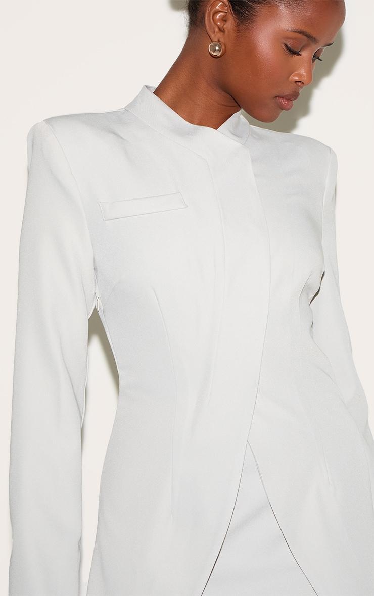 Clay Tailored Overlap Long Sleeve Bodycon Dress Product Image