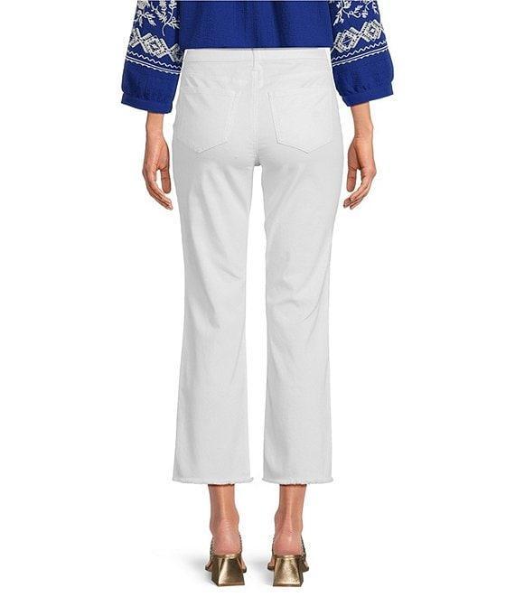 NYDJ Marilyn Stretch Denim Lift Tuck® Mid Rise Straight Leg Frayed Hem Ankle Jean Product Image