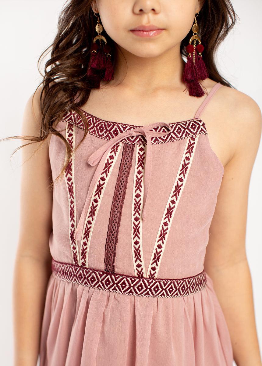 Darvina Dress in Nude Pink Girls Product Image