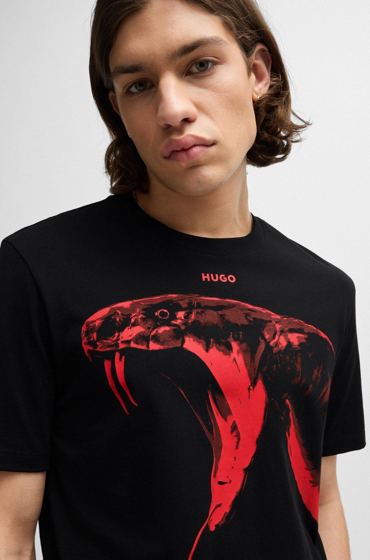 Cotton-jersey regular-fit T-shirt with animal graphic Product Image