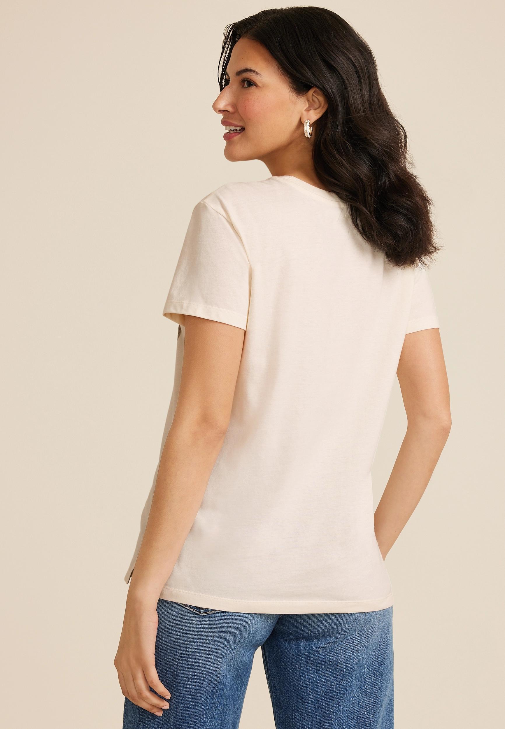 Maurices Womens XX Large Size Harvest Market Oversized Fit Graphic Tee Beige Product Image