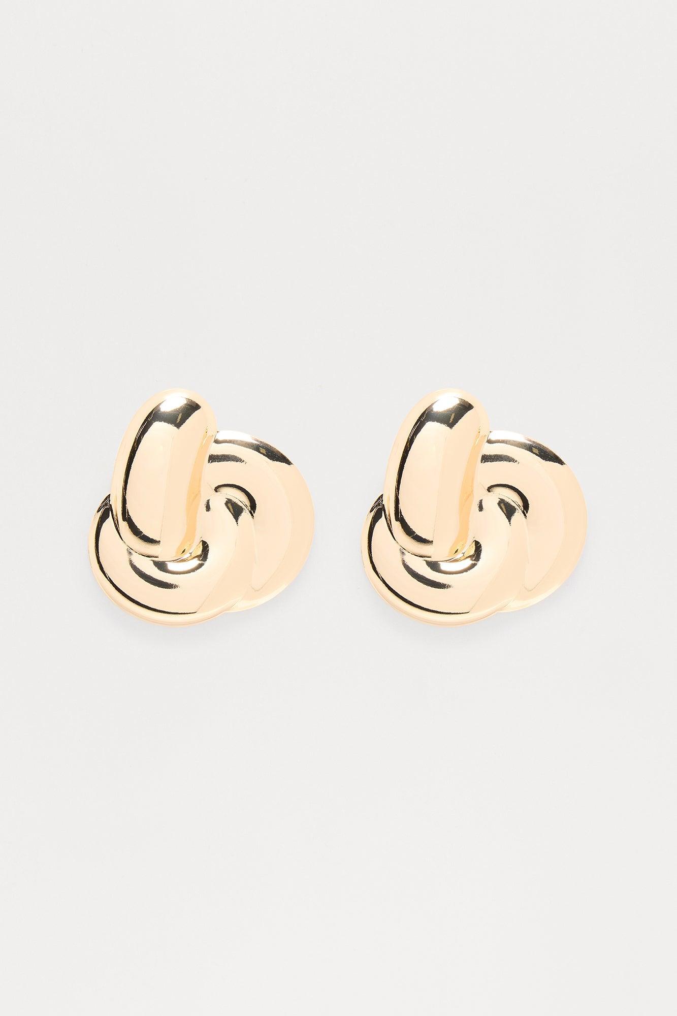 Knotted Moment Earrings - Gold Product Image