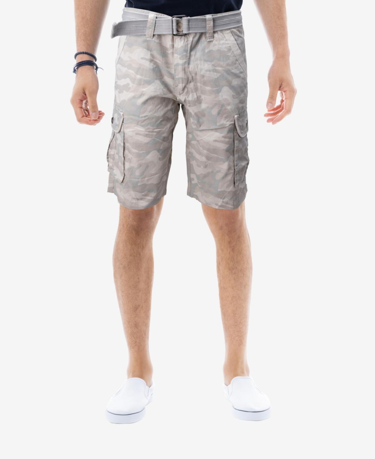Men's RAW X by Xray Regular-Fit Belted Button Cargo Shorts, Size: 36, Black Product Image