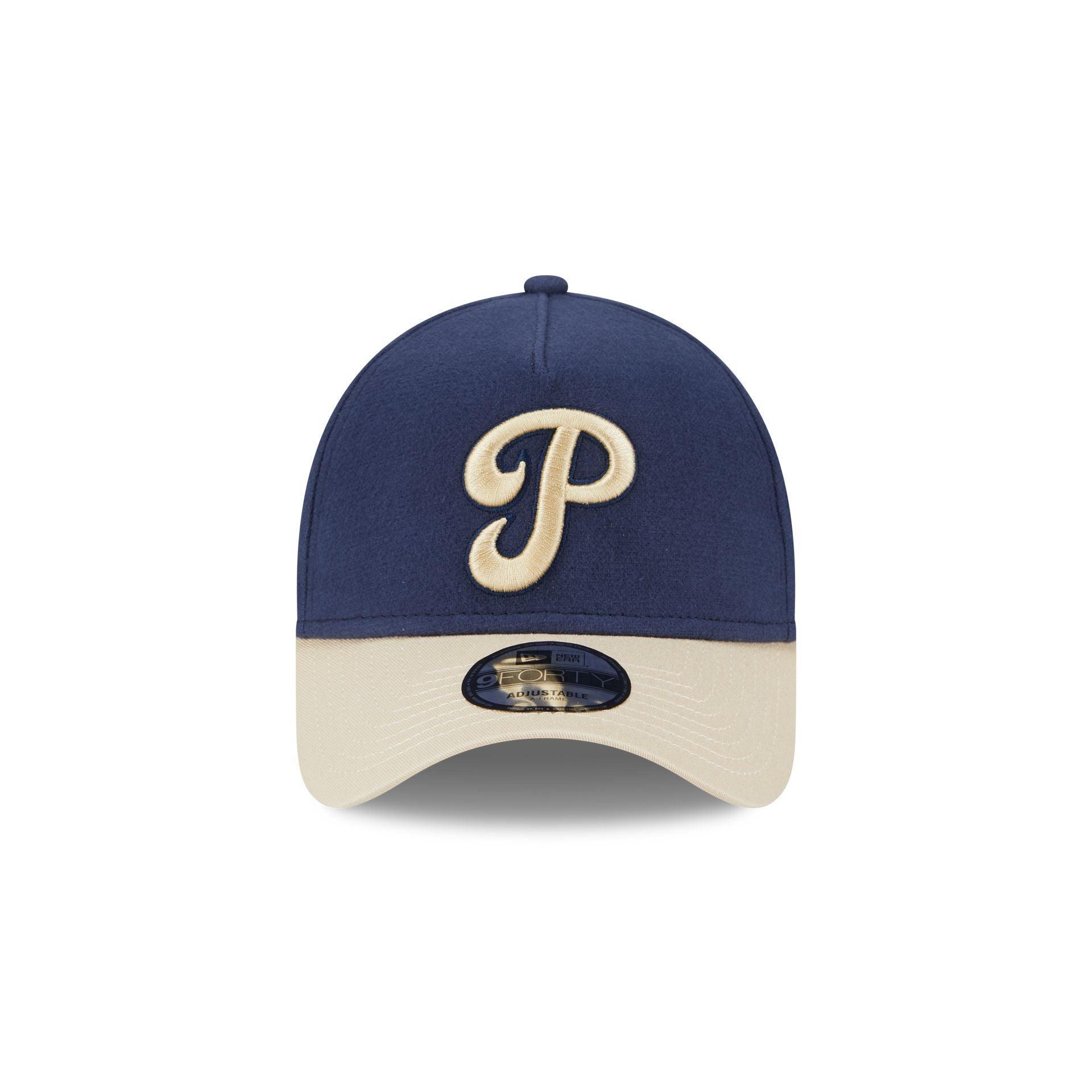 Philadelphia Phillies Moleskin Crown Navy 9FORTY A-Frame Snapback Hat Male Product Image