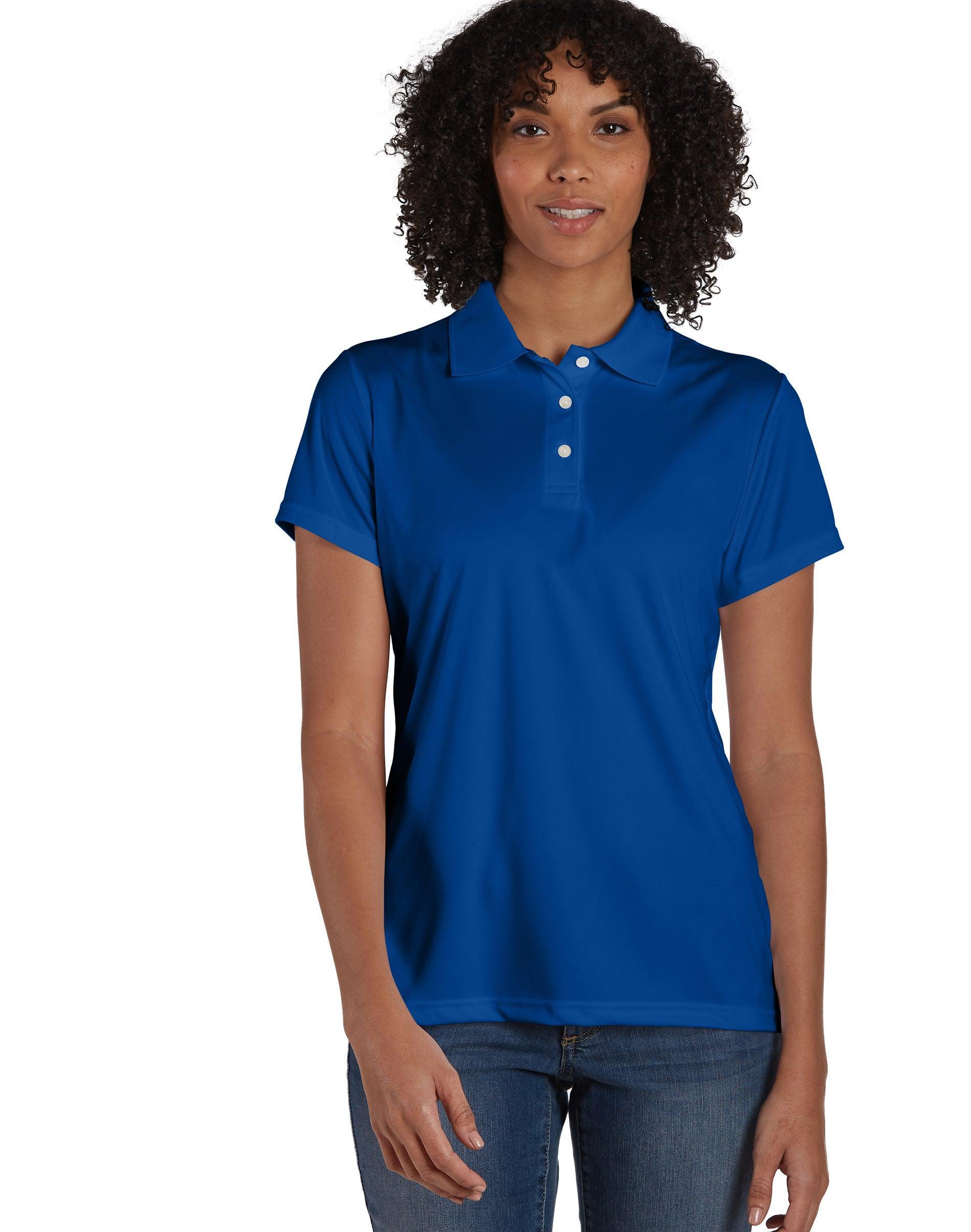 Hanes Sport Cool DRI Womens Performance Polo Shirt Deep Royal 3XL Product Image