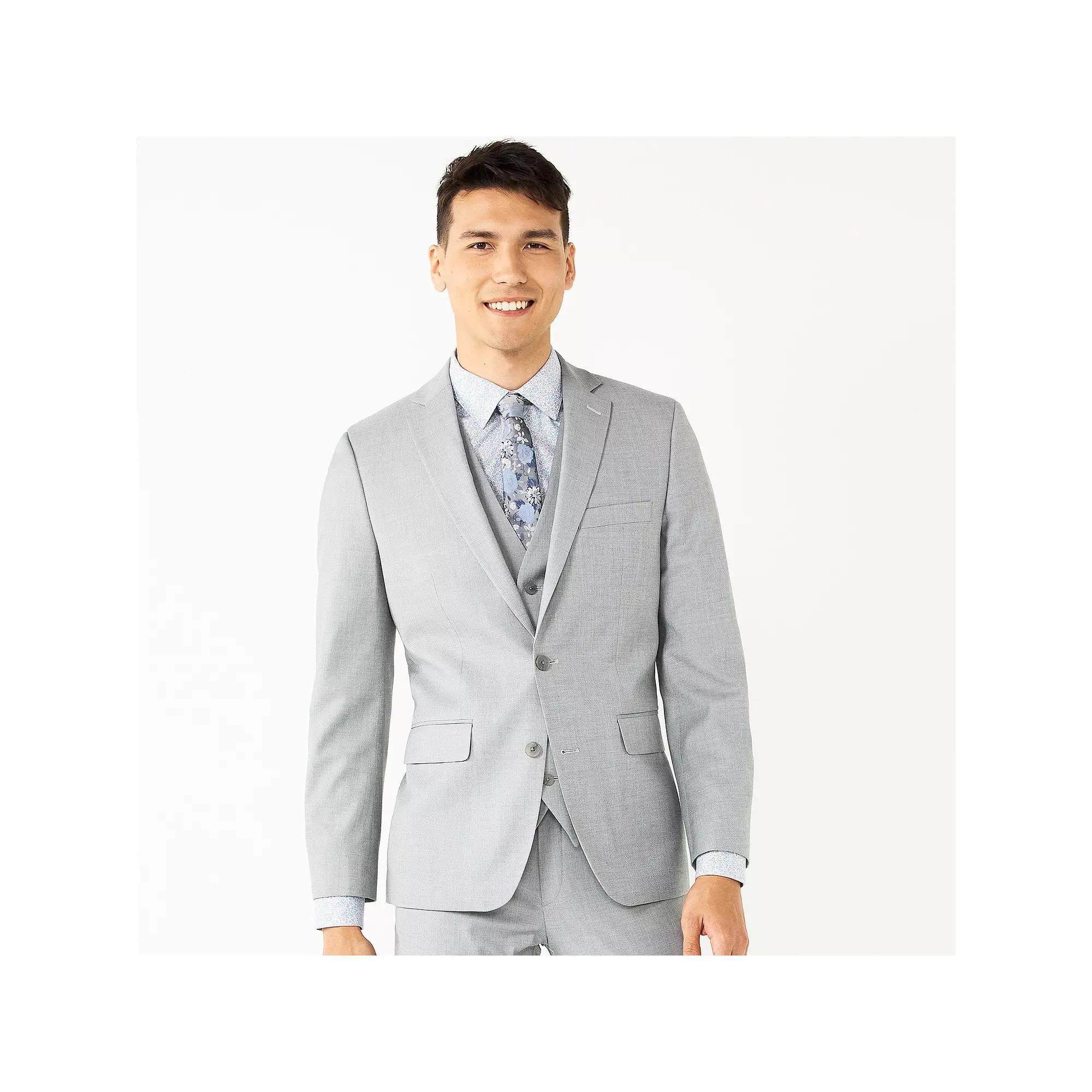 Men's Apt. 9® Premier Flex Performance Slim-Fit Washable Suit Jacket, Size: 42 - Regular, Light Gray Product Image