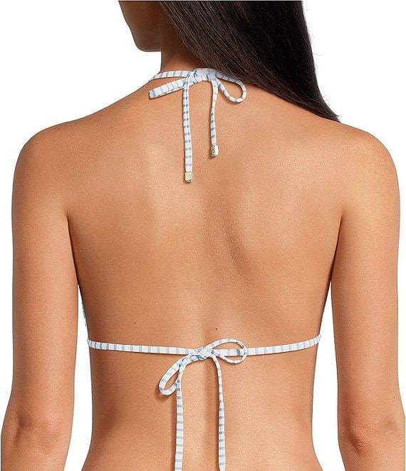 A Loves A Reversible Chevron Flower Tie Side Embroidered Swim Bottom Product Image