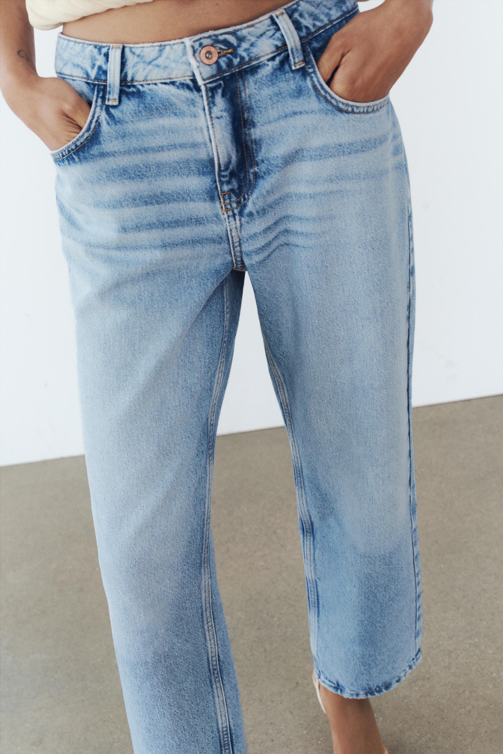 Z1975 HIGH WAIST CROPPED STRAIGHT JEANS Product Image