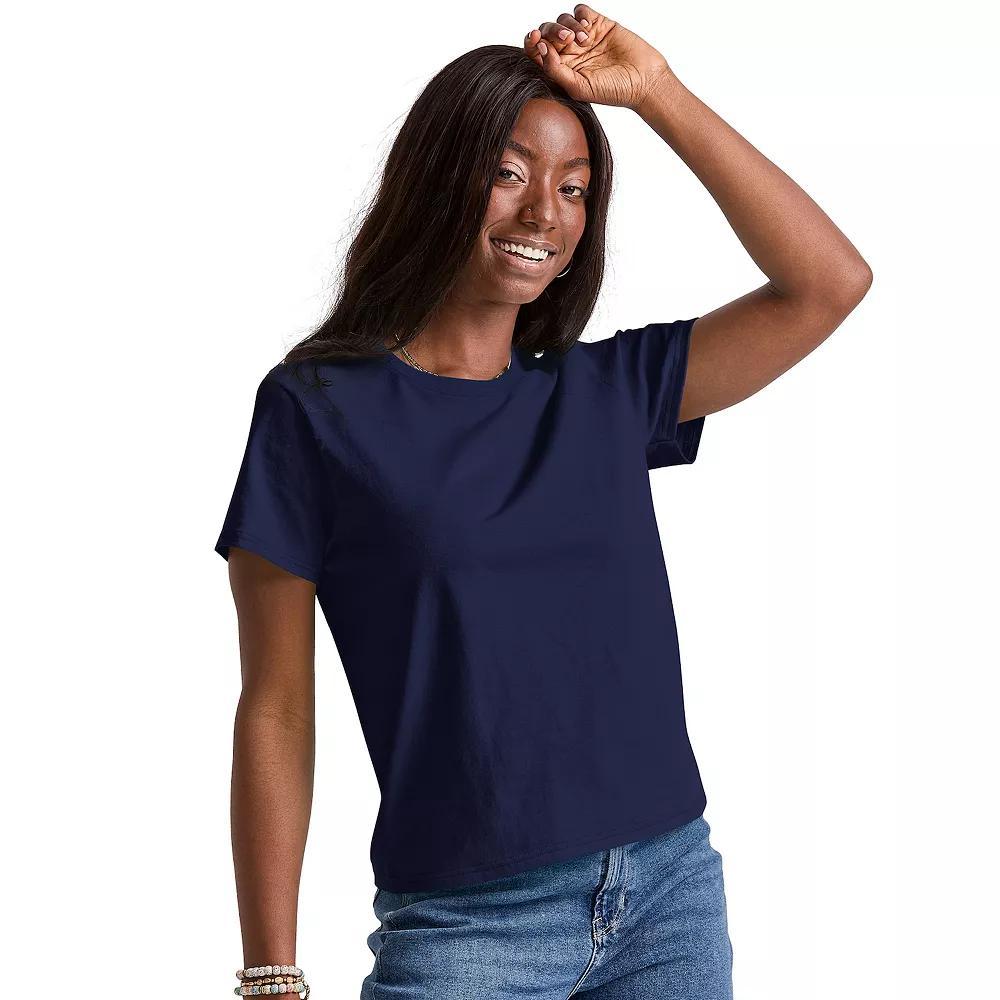 Women's Hanes® Essentials Classic Fit Tee, Size: XS, Black Product Image