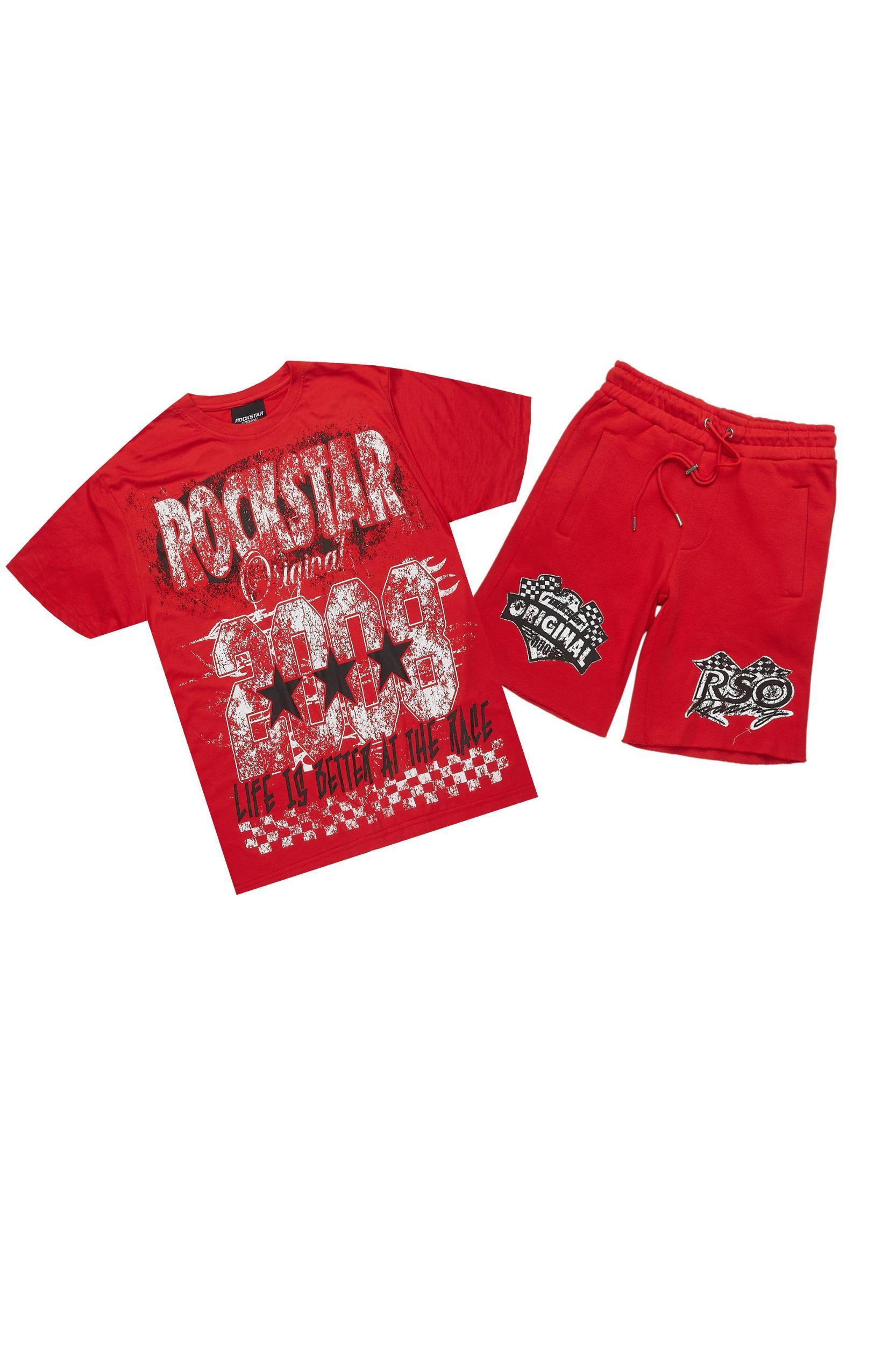 Javonuna Navy T-Shirt Short Set Female Product Image