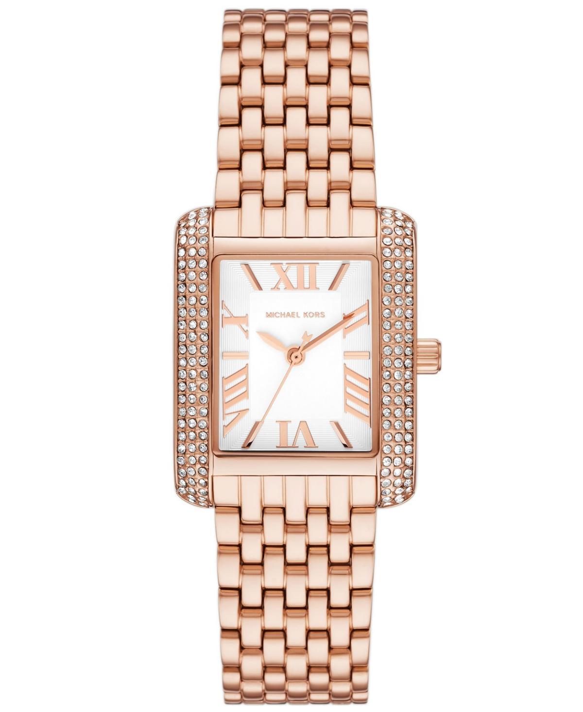 Michael Kors Womens Crystal Emery Three-Hand Stainless Steel Bracelet Watch Product Image