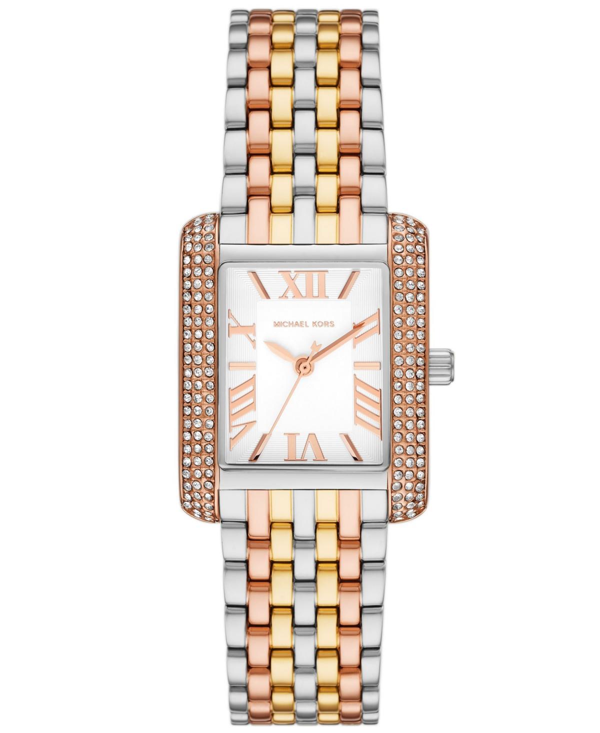 Michael Kors Womens Crystal Emery Three-Hand Stainless Steel Bracelet Watch Product Image