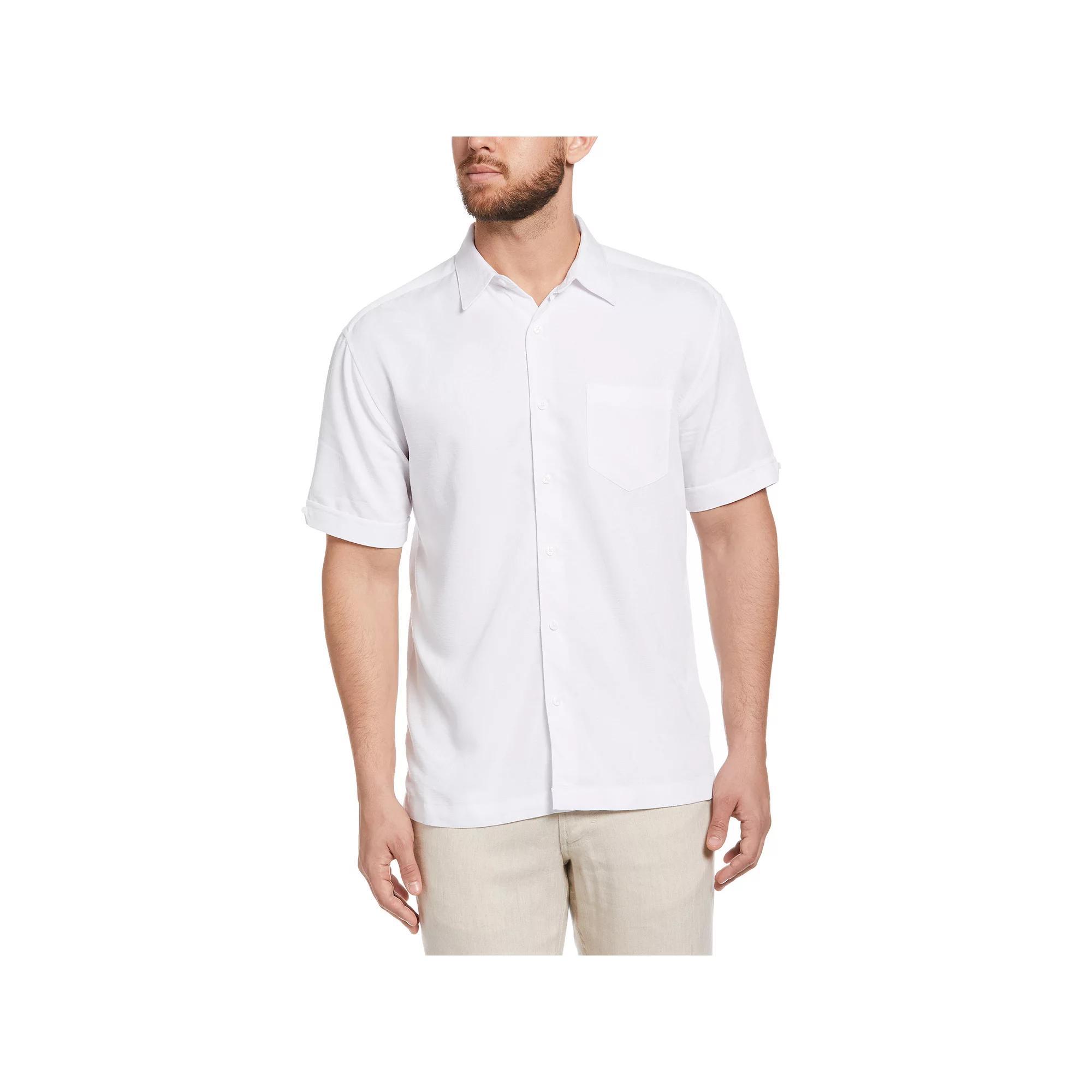 Men's Cubavera Short Sleeve Button-Down Shirt, Size: Small, Blue Blazer Product Image