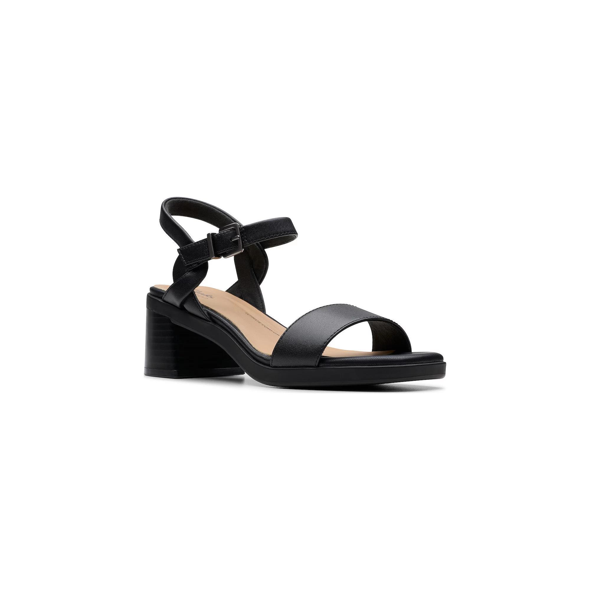 Clarks® Jaylan Ray Women's Leather Dress Sandals, Size: 9 Medium, Black Product Image