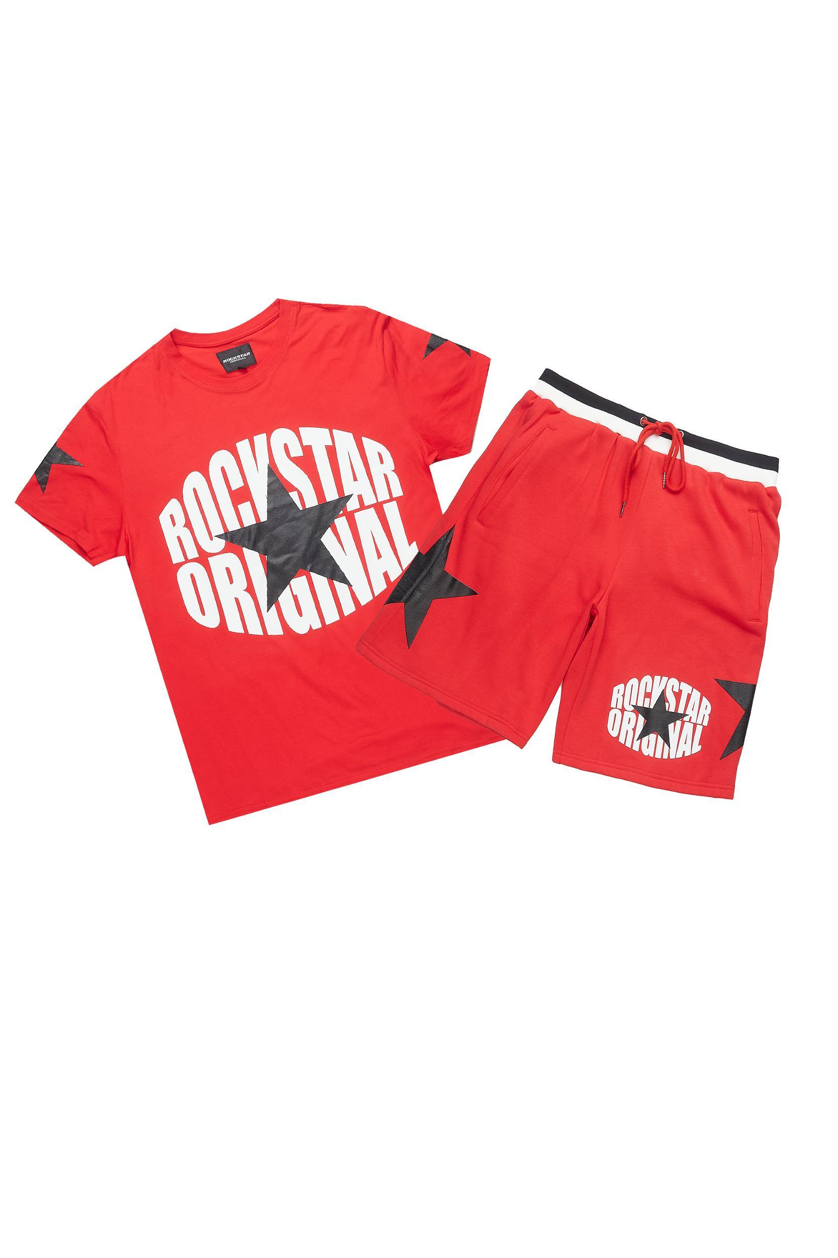 States Red/White Short Set Male Product Image