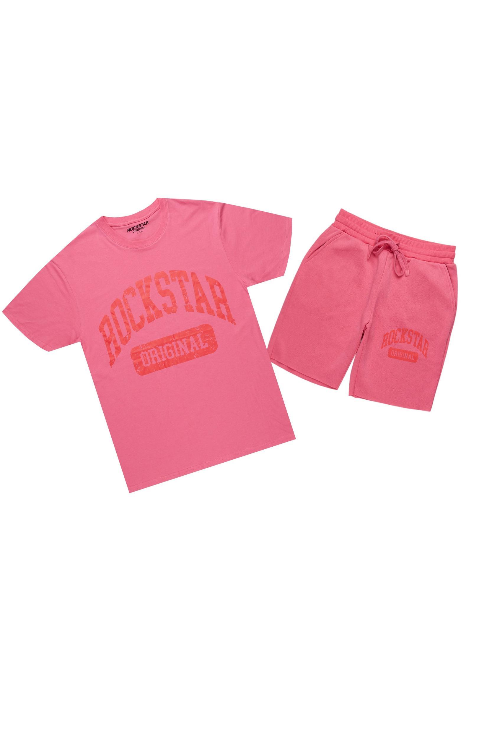 Javonuna Bubblegum Pink T-Shirt Short Set Female Product Image