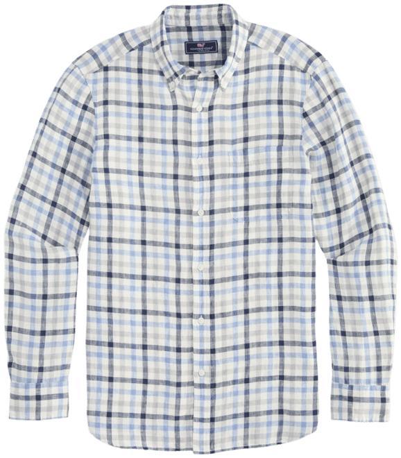 Windward Tattersall Linen Shirt Product Image