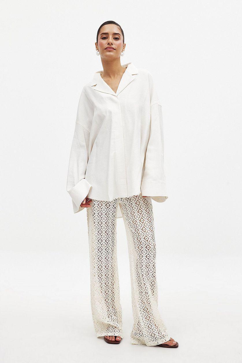 Wide Crochet Trousers Product Image