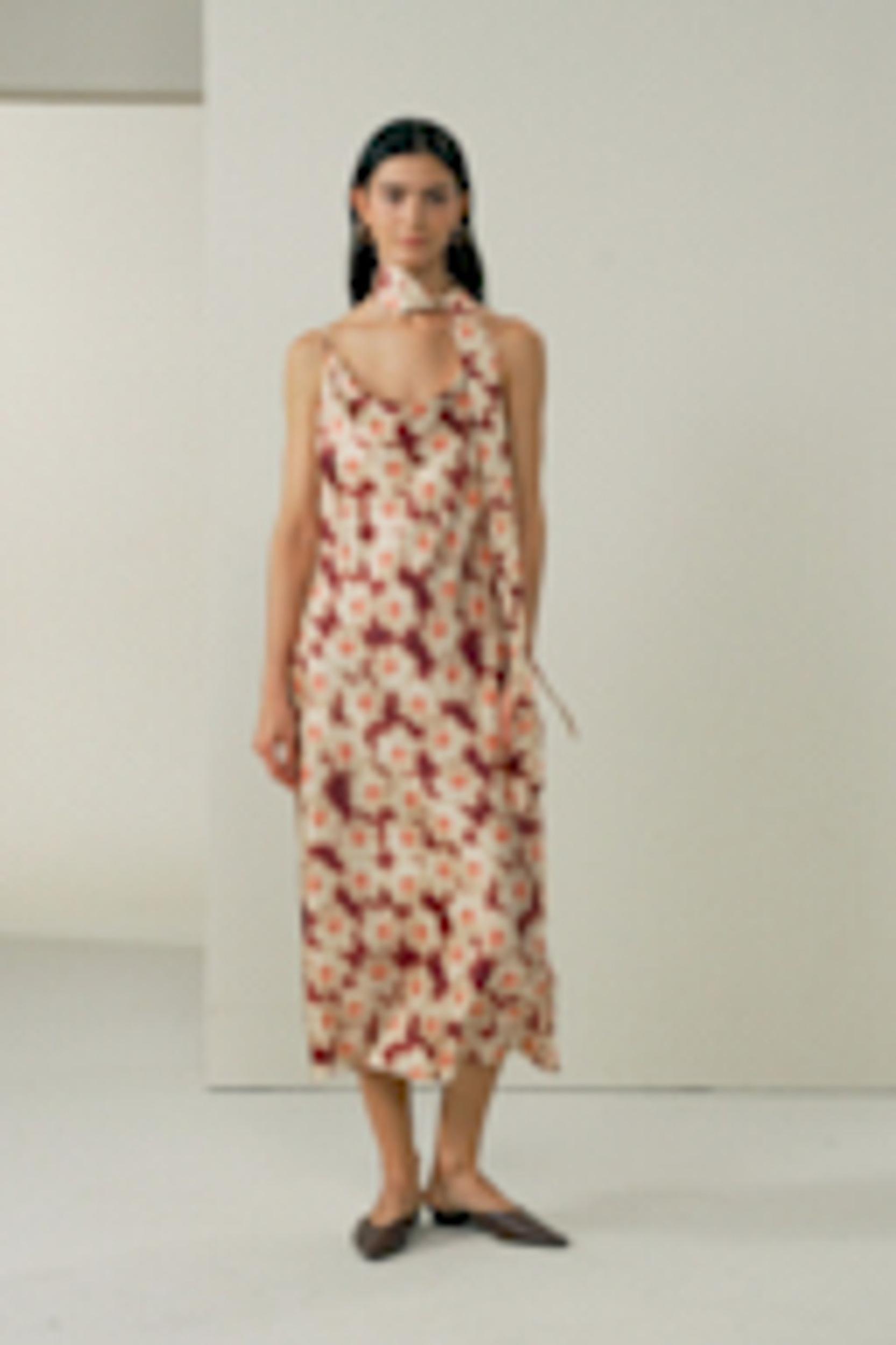 Daffodil Print Slip Dress - Made With Liberty Fabric Product Image