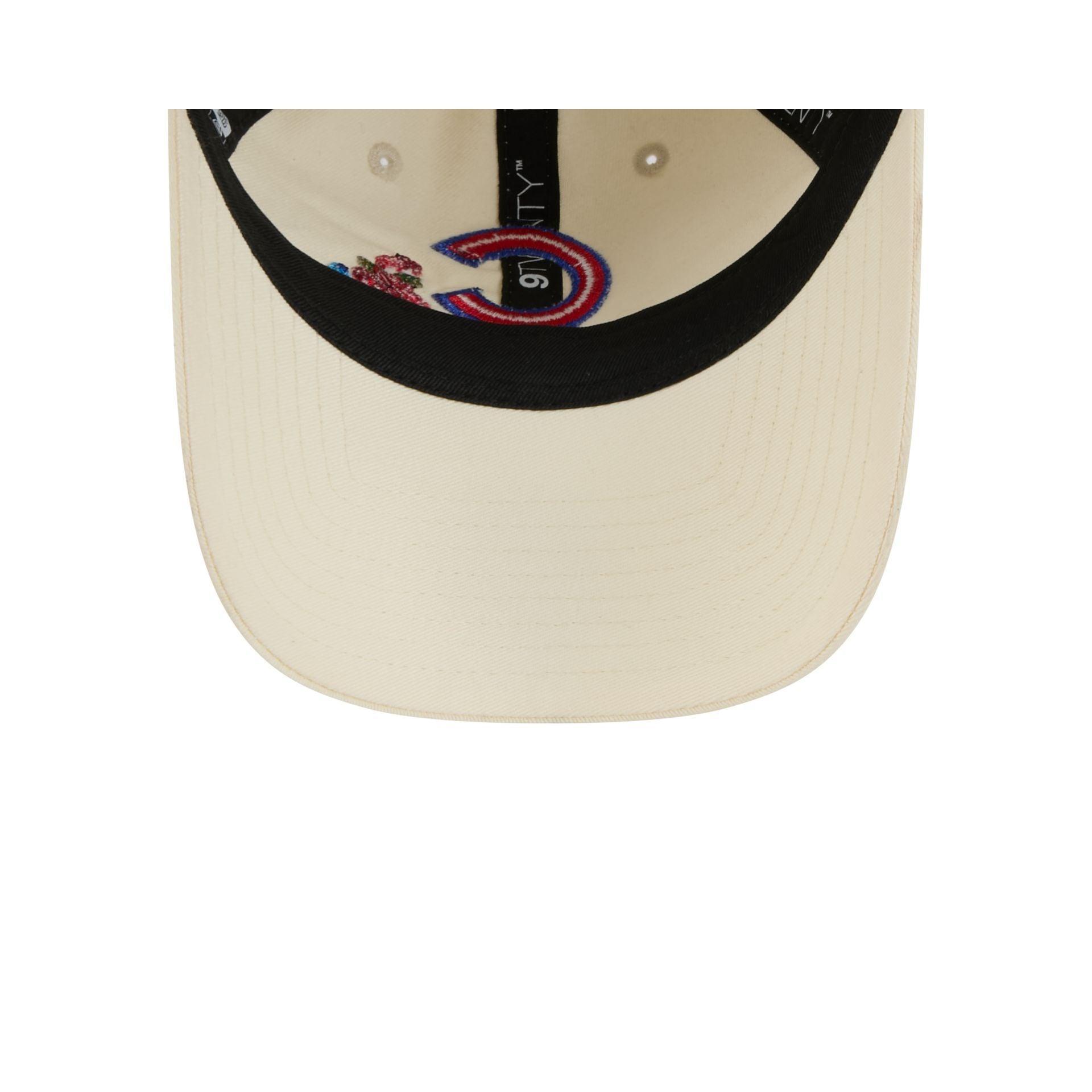 Chicago Cubs Women's Floral Stitch 9TWENTY Adjustable Hat Female Product Image