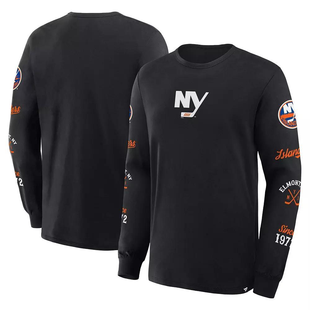 Men's Fanatics Black Vegas Golden Knights Boxed In Legacy Long Sleeve T-Shirt, Size: Small, Lvk Black Product Image