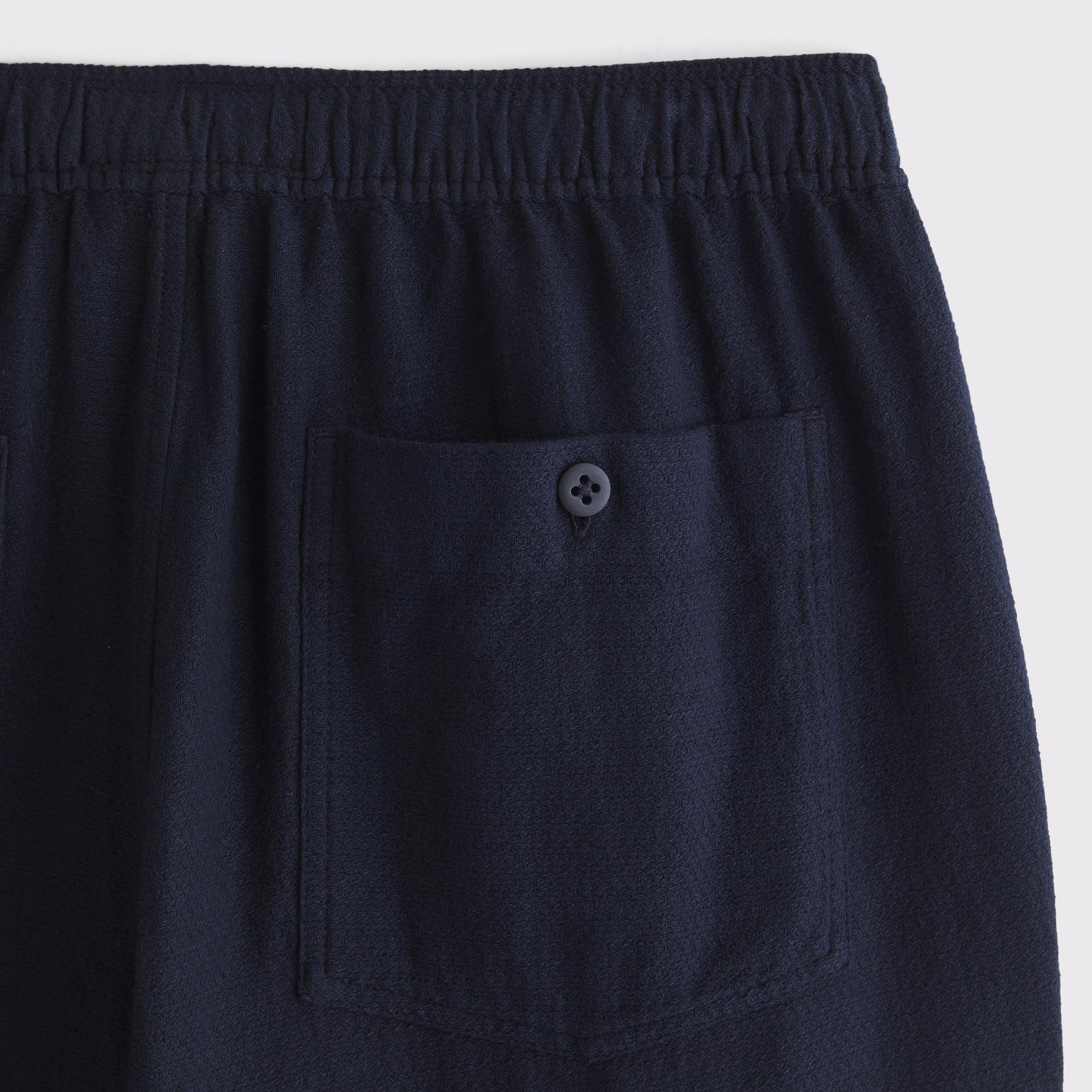 Baggy Cotton Textured Pull-On Pant Product Image