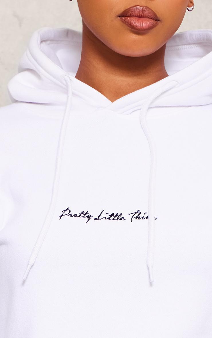 PRETTYLITTLETHING White Oversized Sweat Basic Hoodie Product Image