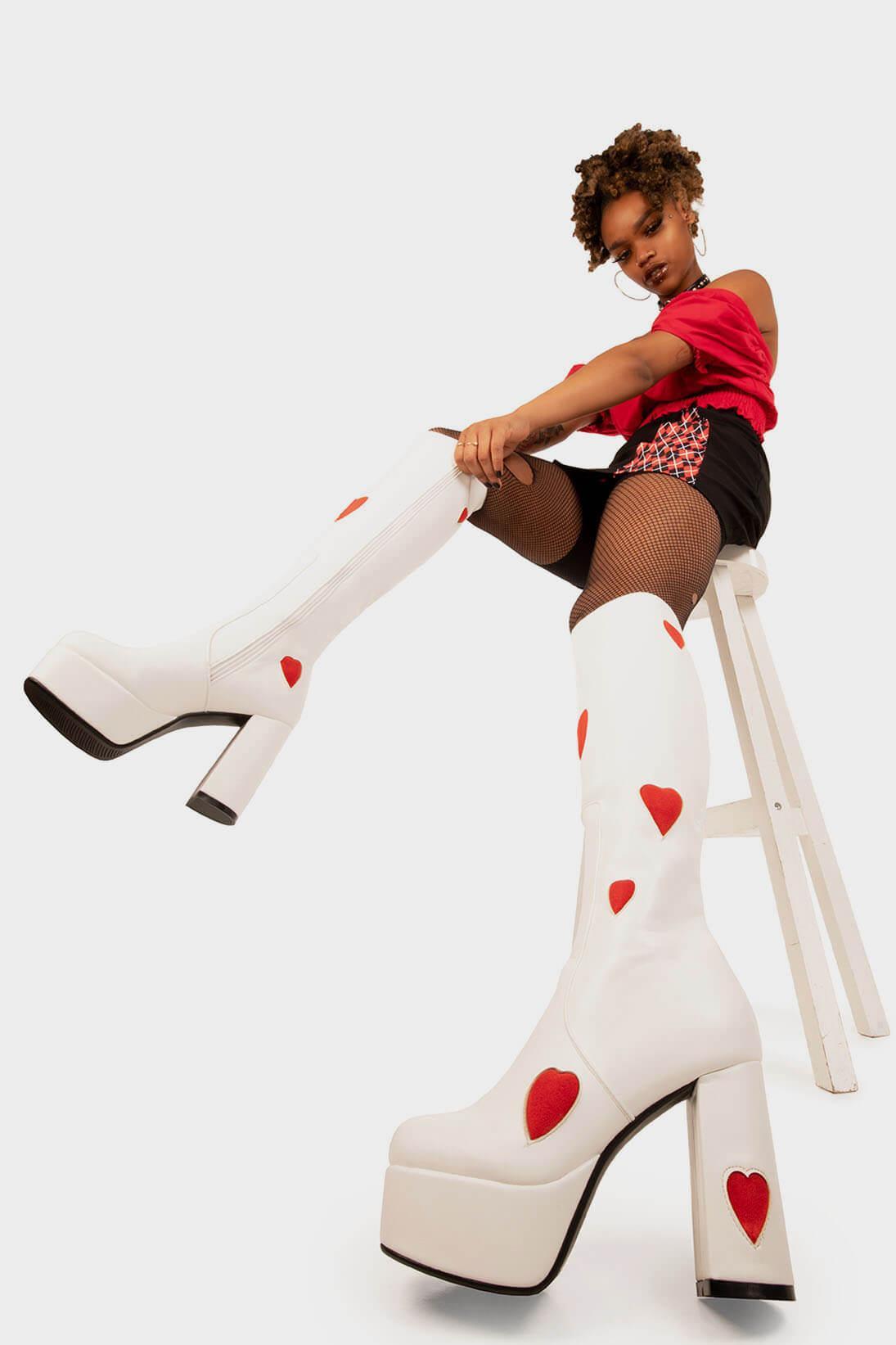 Jam Tarts Platform Knee High Boots Product Image