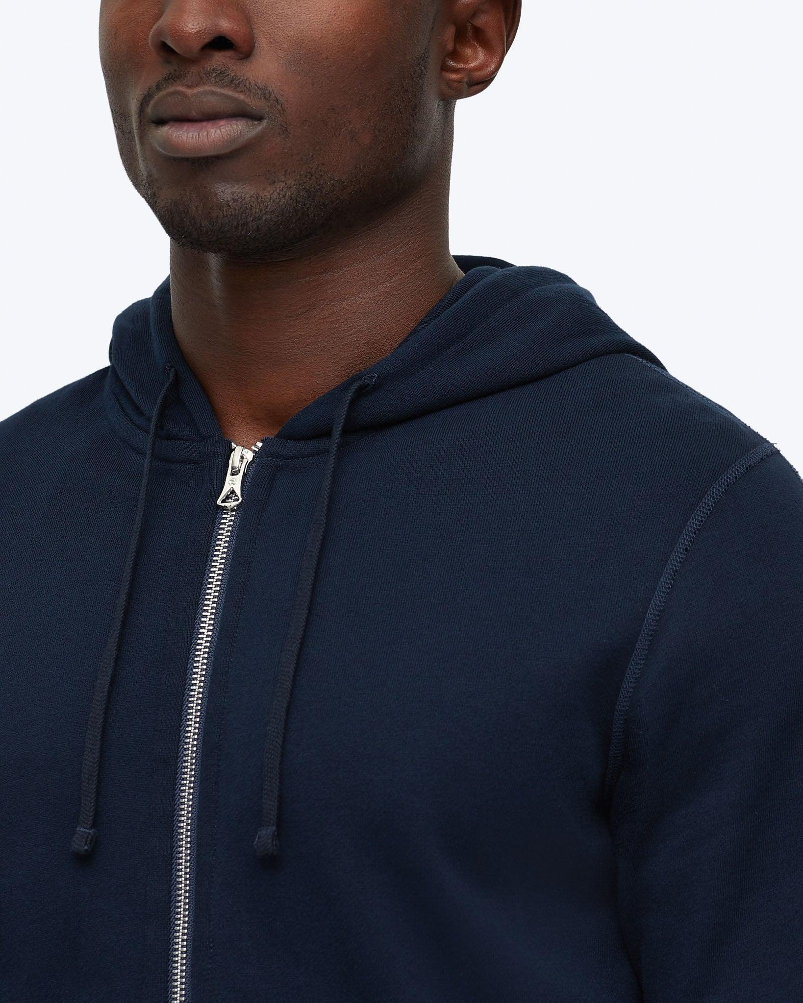 Lightweight Terry Slim Zip Hoodie Male Product Image