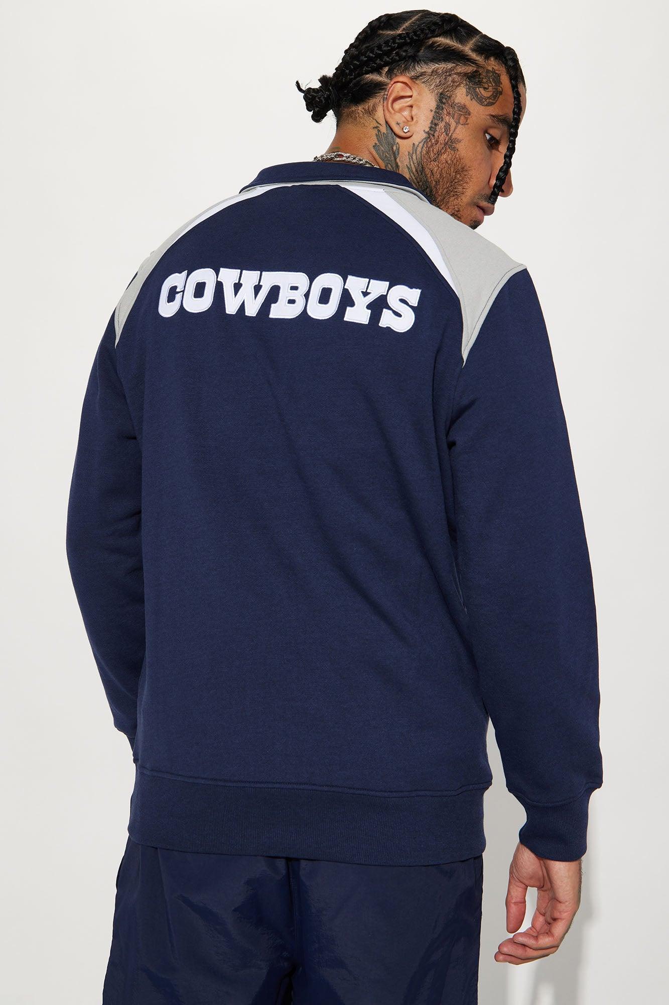 Cowboys Quarter Zip Sweatshirt - Navy Male Product Image