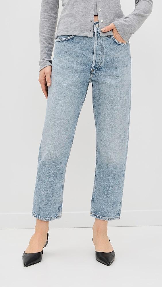 AGOLDE 90 Crop Mid Rise Loose Straight Jeans | Shopbop Product Image