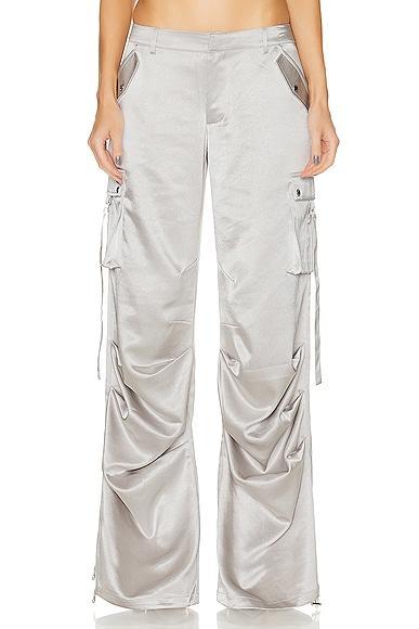 SER.O.YA Lai Cargo Pant Metallic Silver. (also in L, S). Product Image