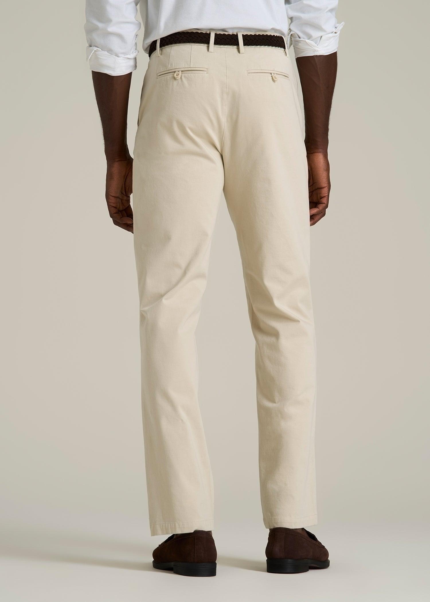 4 Way Stretch Commuter STRAIGHT Leg Chino Pants for Tall Men in Light Stone Male Product Image