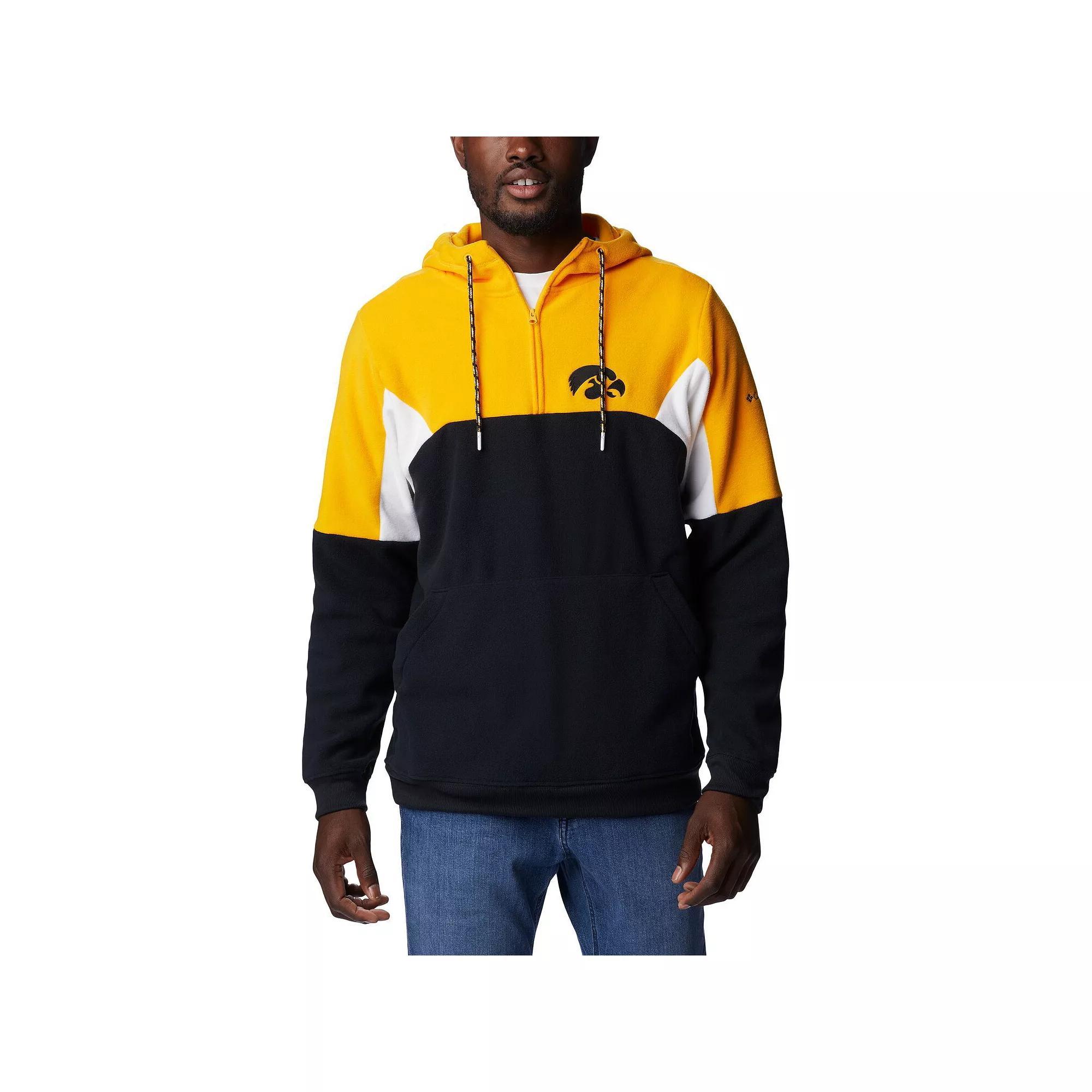 Men's Columbia Black Iowa Hawkeyes Lodge Quarter-Zip Hoodie, Size: Medium Product Image
