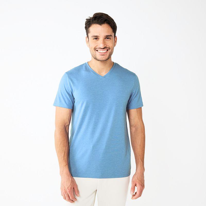Men's Apt. 9® Premier Flex Short Sleeve V-Neck Tee, Size: Large, Winetasting Product Image