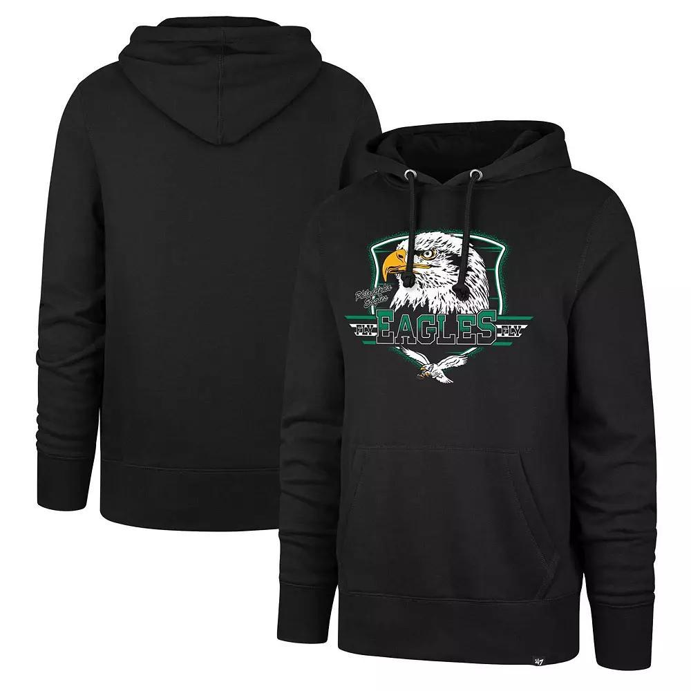 Men's '47 Black Philadelphia Eagles Regional Headline Pullover Hoodie, Size: Small Product Image