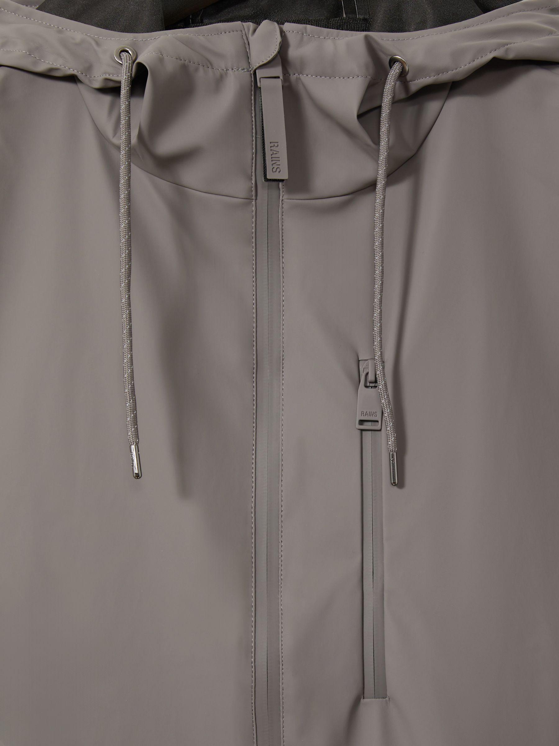 Rains Long Storm Breaker Raincoat in Dark Grey Product Image