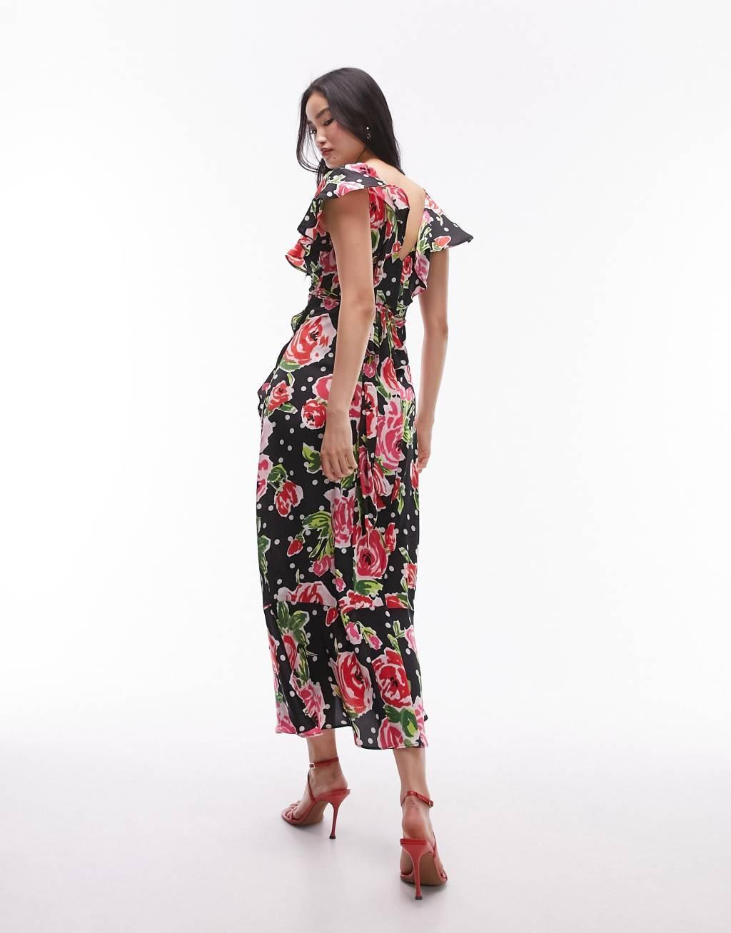 Topshop frill wrap maxi dress Product Image