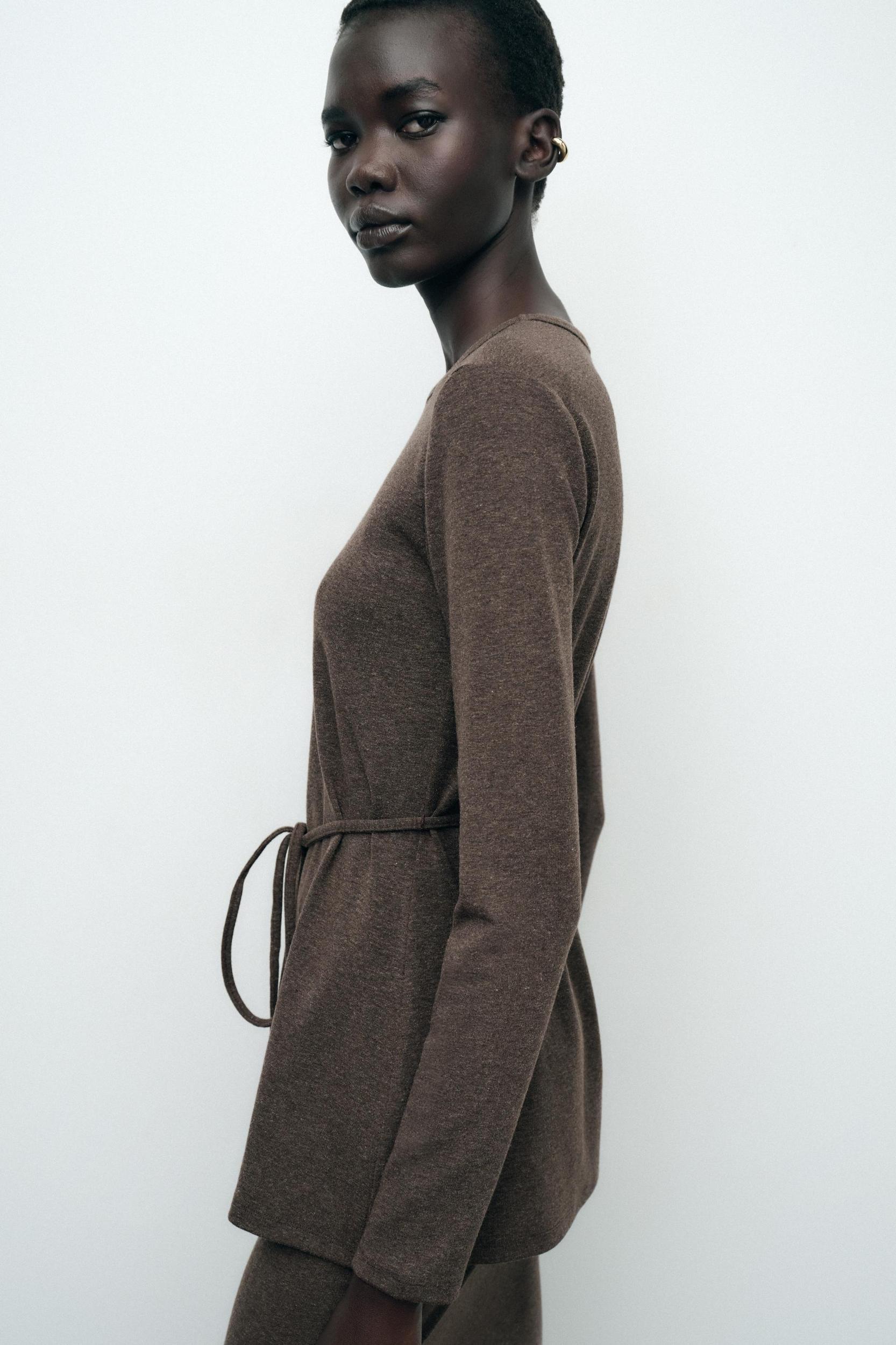 BELTED SOFT SWEATER Product Image