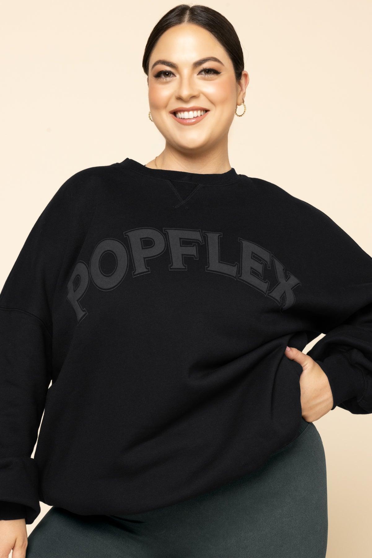 POPFLEX® Cloud Crewneck Sweater - Black Product Image
