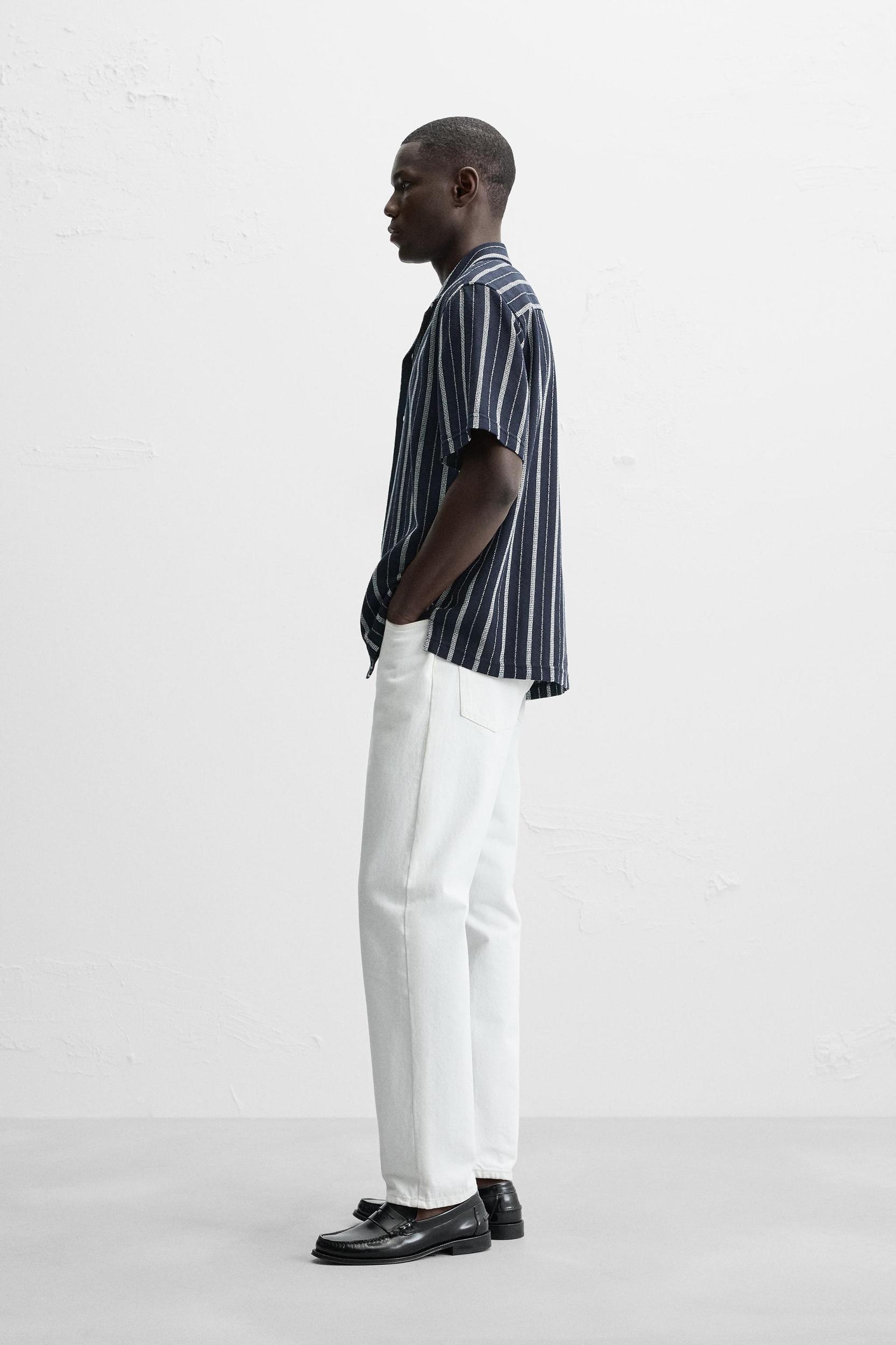 TEXTURED STRIPED SHIRT Product Image