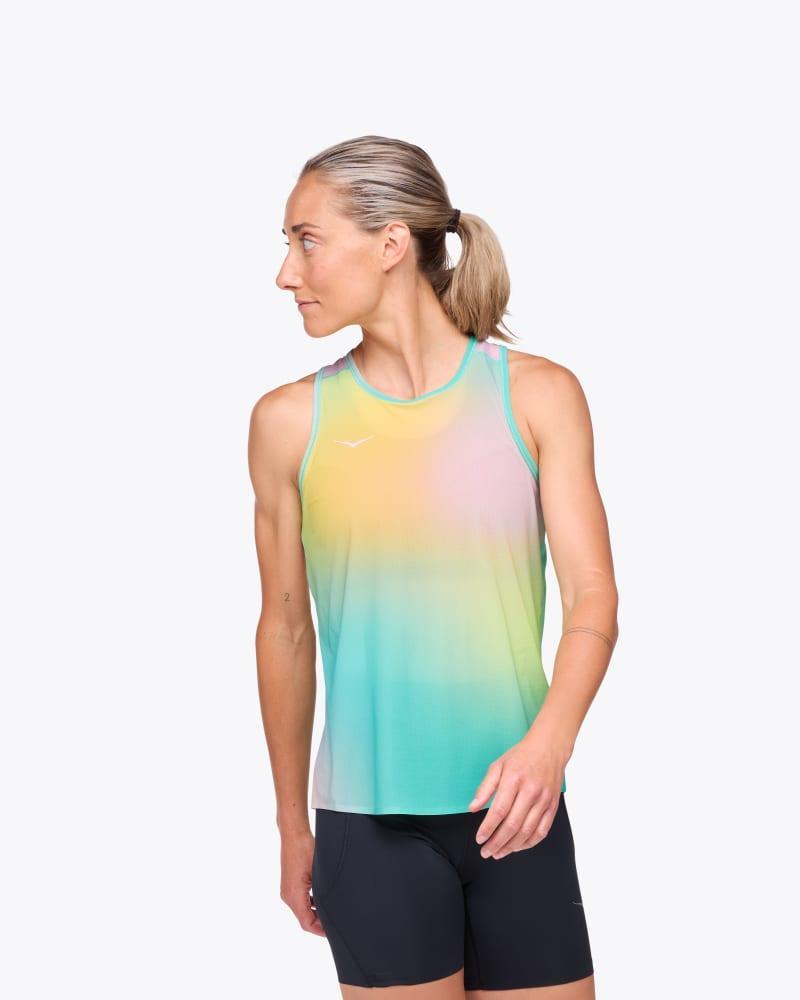 HOKA Women's Airolite Run Tank Top in Black, Size XXL Product Image