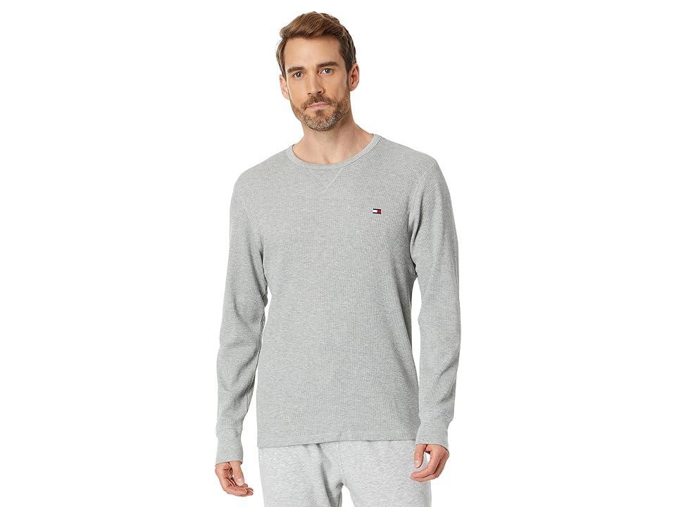 Tommy Hilfiger Mens Waffle-Knit Long-Sleeve Crewneck Top Product Image
