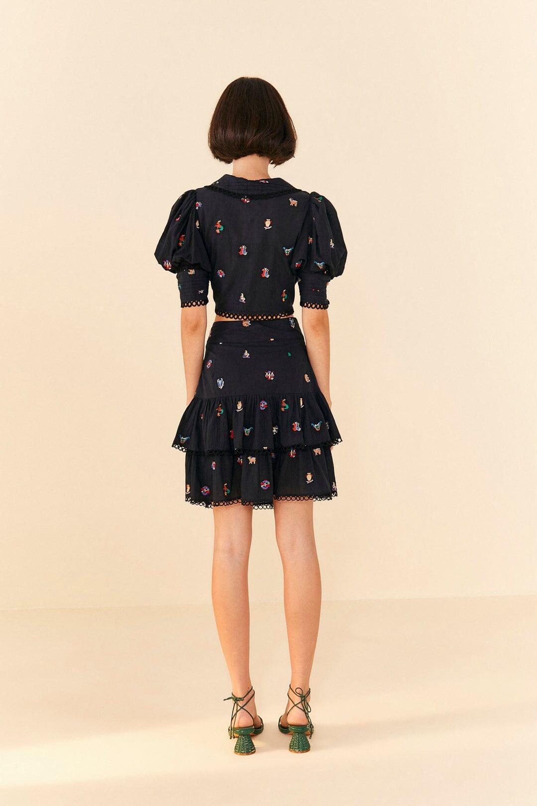 Zodiac Cross Stitch Mini Skirt Product Image