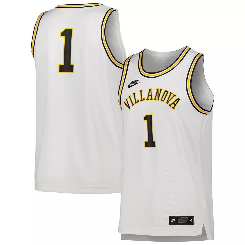Men's Nike #1 White Villanova Wildcats Replica Basketball Jersey, Size: 2XL Product Image