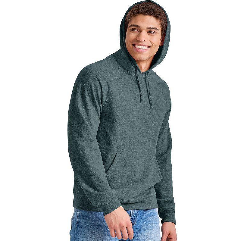 Hanes Originals Mens French Terry Hoodie Blue Jay Heather S Product Image